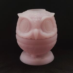Fenton Owl Fairy Lamp Lavender Vintage